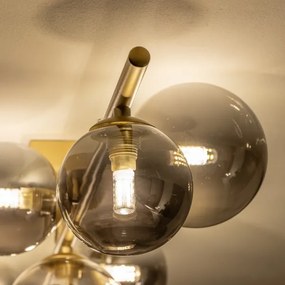 Brilagi - LED Felületre szerelhető csillár MILLA 7xG9/3W/230V arany/füstös