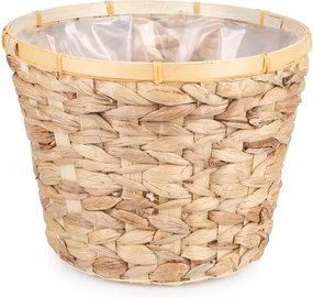 Kerek Vízi Jácint Kosár Virágfóliával 25x25x20 cm