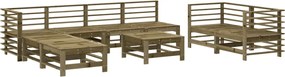vidaXL 9 részes impregnált fenyőfa kerti pihenőgarnitúra