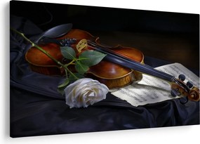 Kép - Rózsa és hegedű (90x60 cm)