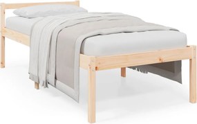 vidaXL Small Single tömör fenyőfa ágy időseknek 75 x 190 cm