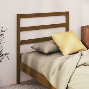 mézbarna tömör fenyőfa ágyfejtámla 95 x 4 x 100 cm