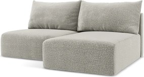 Világosszürke kinyitható-tárolóhelyes sarokkanapé (jobb oldali) Kalena – Makamii