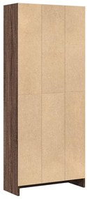 barna tölgy színű szerelt fa könyvszekrény 60 x 24 x 143 cm