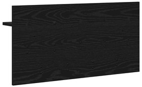Fali Kabáthorog polcokkal Musta tammi 80 x 40 x 12 cm Faanyag