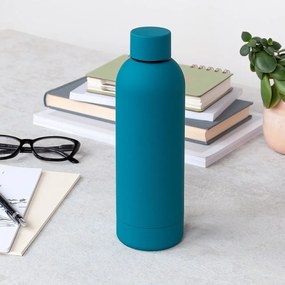 Petróleumkék rozsdamentes acél ivópalack 500 ml – Rex London