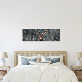 Kép - Egy szarvas fensége (órával) (90x30 cm)