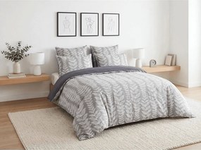 Mikroszálas flanel ágyneműhuzat KAVOLO szürke Ágyneműhuzat mérete: 2 db 70 x 90 cm | 200 x 220 cm