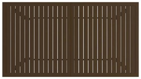 barna acél kerti asztal 140 x 80 x 72 cm
