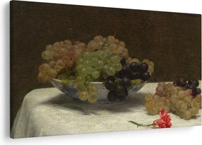 Kép - Henri Fantin-Latour, Still Life with Grapes and a Carnation, reprodukciók (90x60 cm)
