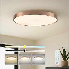 Immax NEO 07323L-LED Fényerőszabályozható mennyezeti lámpa SEMPLICI 96W/230V Ø80 cm Wi-Fi Tuya rózsaszín + távirányító