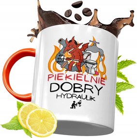 Narancssárga Bögre Vízvezeték Szerelőnek Ajándék fényképes nyomattal