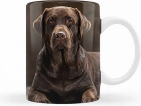 Kutyás Bögre Labrador Csokoládé kutyus porcelán születésnapi ajándék 330 ml