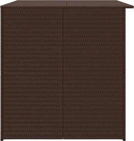 Barna Polyrattan Kerti Tárolóláda 150 X 100 X 100 Cm