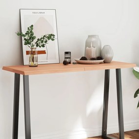 világosbarna asztallap 120x50x(2-4)cm kezelt tömör élőszegélyes