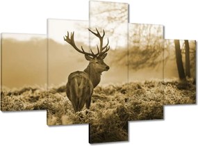 Vászonkép 100x70 Szarvas az erdőben