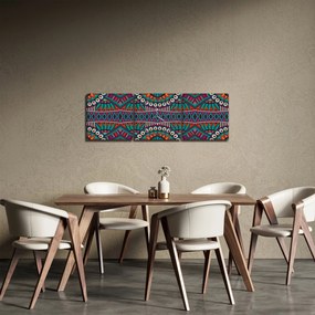 A díszítő absztrakció képe (órával) (90x30 cm)