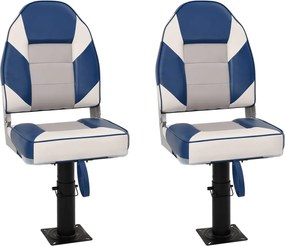 vidaXL 4 részes magas háttámlás összecsukható hajóülésszett