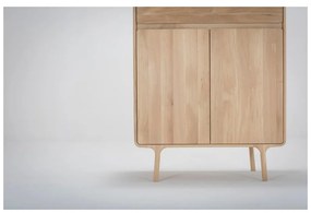 Fawn tömör tölgyfa komód fiókkal - Gazzda