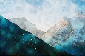 Kép - Hegyek rajza (90x60 cm)