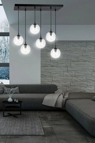 Emibig modern függeszték cosmo fekete átlátszó emi711/6