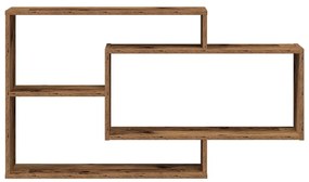 antik fa színű szerelt fa fali polc 104x20x58,5 cm