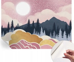 Fotótapéta Fali tapéta Hálószobába és Nappaliba Rózsaszín nyugat 312x219 cm