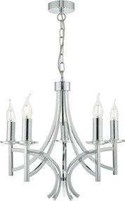 DAR LIGHTING LYO0550 LYON Kristály Csillár Csiszolt króm E14 IP20