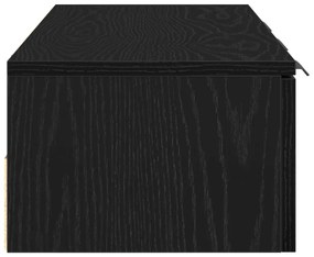 Fekete tölgy fali szekrény 102x30x20 cm Műanyagból