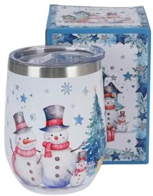 Hóemberes rozsdamentes acél hőtartópohár 330 ml Snowman