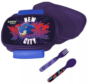 Sonic a sündisznó Get Me szendvicsdoboz + evőeszköz szett