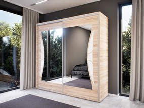Morvella Tolóajtós Gardrób (Sonoma) modern