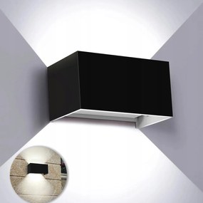 24W Led Fali Lámpa Kültéri Fekete Négyzet Alakú Felső-alsó Fali Lámpa