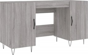 vidaXL szürke sonoma színű szerelt fa íróasztal 140x50x75 cm