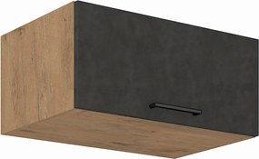 Felsőszekrény, tölgy lancelot/szürke matt, VEGA 80 NAGU-36 1F