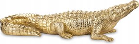 Krokodil figura Arany figura Elegáns dekoráció modern belső terekhez