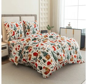 Mikroplüss ágyneműhuzat FESTIVE MAGIC fehér Ágyneműhuzat mérete: 80 x 80 cm | 135 x 200 cm