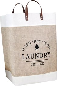 Fürdőszobai Szennyestartó Kosár Natúr Összecsukható Fogantyúk LKO-16