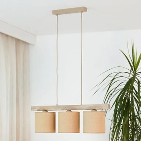 Brilagi - Csillár zsinóron FOREST 3xE27/15W/230V fenyő/barna