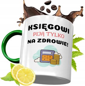 Zöld Bögre Könyvelőnek Ajándékba, fényképes nyomattal