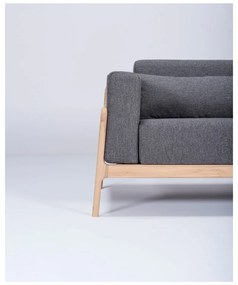 Fawn sötétszürke kanapé tölgyfából, 180 cm - Gazzda