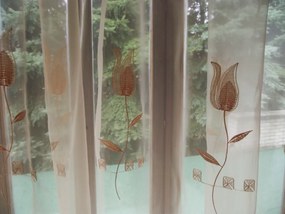 Janka Barack Organza függöny 250 x 250 cm tulipános