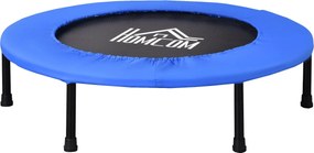 HOMCOM Fitness Trampolin Ø91 cm Mini Trampolin Csúszásmentes Lábakkal, 100 kg Teherbírással Felnőtteknek, Beltéri és Kültéri Ugráláshoz | Aosom