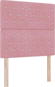 vidaXL Fejtámla Rózsaszín 100 cm Bársony