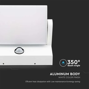 LED kültéri fali lámpa szenzorral LED/17W/230V 3000K IP65 fehér