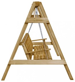 impregnált fenyőfa kerti hintapad 205 x 150 x 157 cm