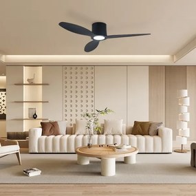 ZEVENTI - LED mennyezeti ventilátor VENTORA LED/24W/230V Wi-Fi Tuya fekete + távirányító