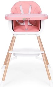 Gyerek etetőszék 2 az 1-ben rózsaszín