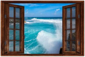 Poszterek 90x60 Nyugtalan tenger Hullámok