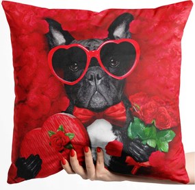 Valentin Napi Párnahuzat 40x40 Valentin nap vastag velúr velvet 40cm